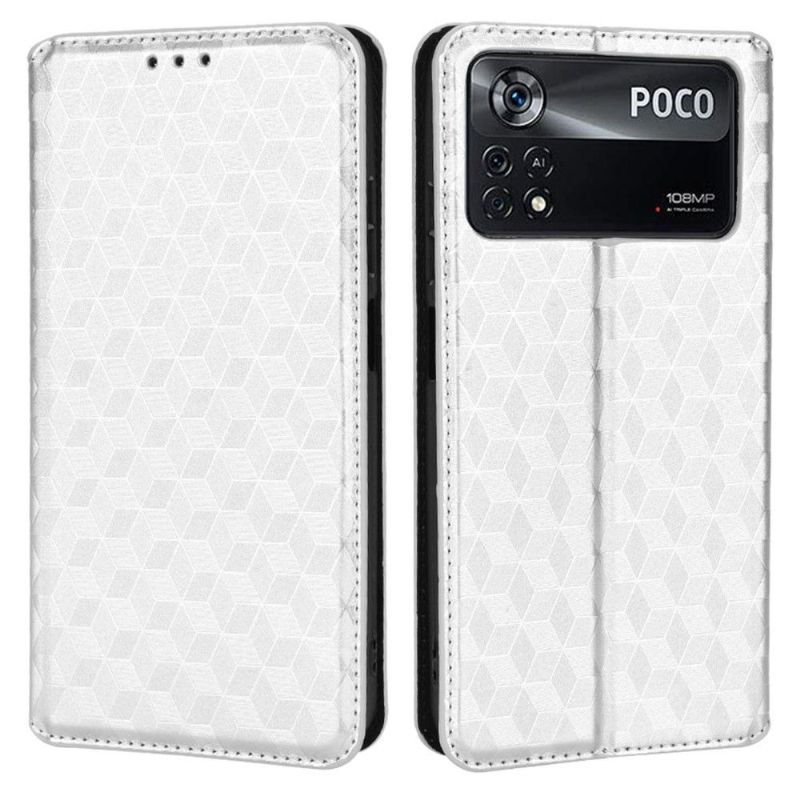 Flip Cover Poco X4 Pro 5G Anti-fald Læder Cover Designgeometri