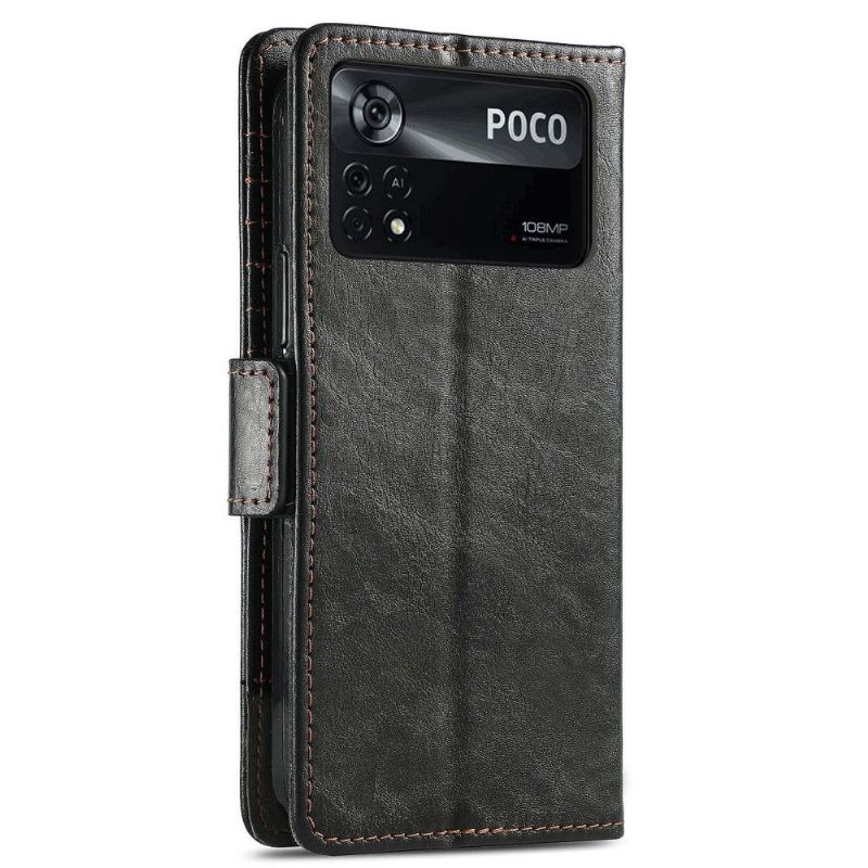 Flip Cover Poco X4 Pro 5G Hemming Læder Cover Flip Business