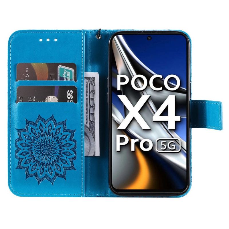 Flip Cover Poco X4 Pro 5G Hemming Med Snor Solsikke