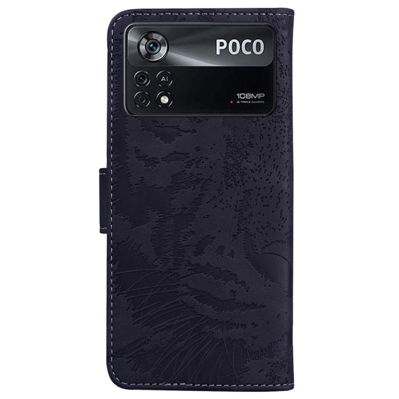 Flip Cover Poco X4 Pro 5G Hemming Præget Tiger