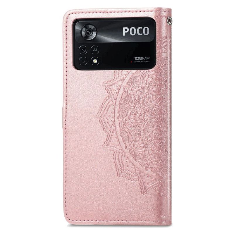 Flip Cover Poco X4 Pro 5G Mandala 001-serien I Imiteret Læder