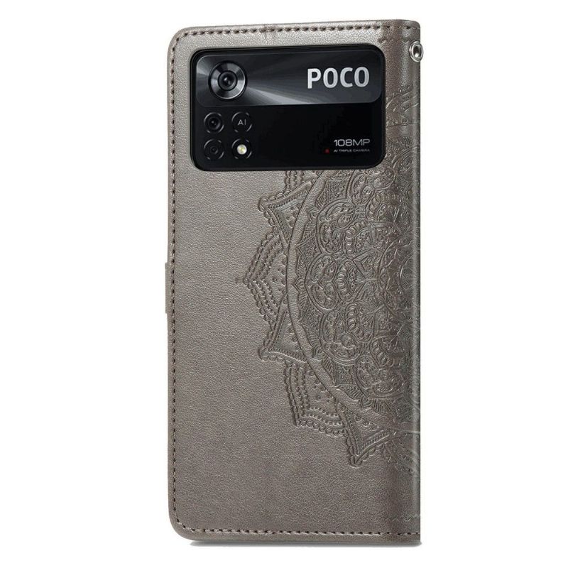 Flip Cover Poco X4 Pro 5G Mandala 001-serien I Imiteret Læder