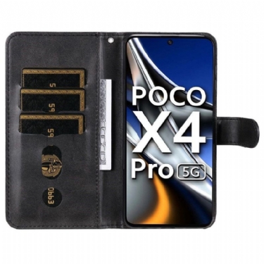 Flip Cover Poco X4 Pro 5G Punge Etui Elena Tegnebog