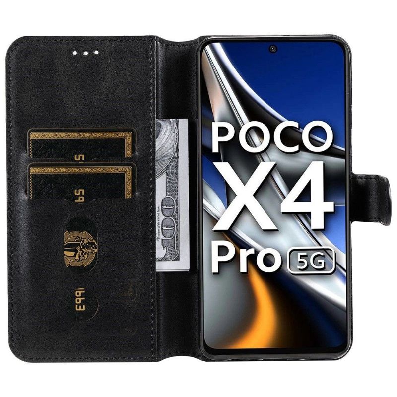 Læder Cover Poco X4 Pro 5G Enkay Lædereffekt