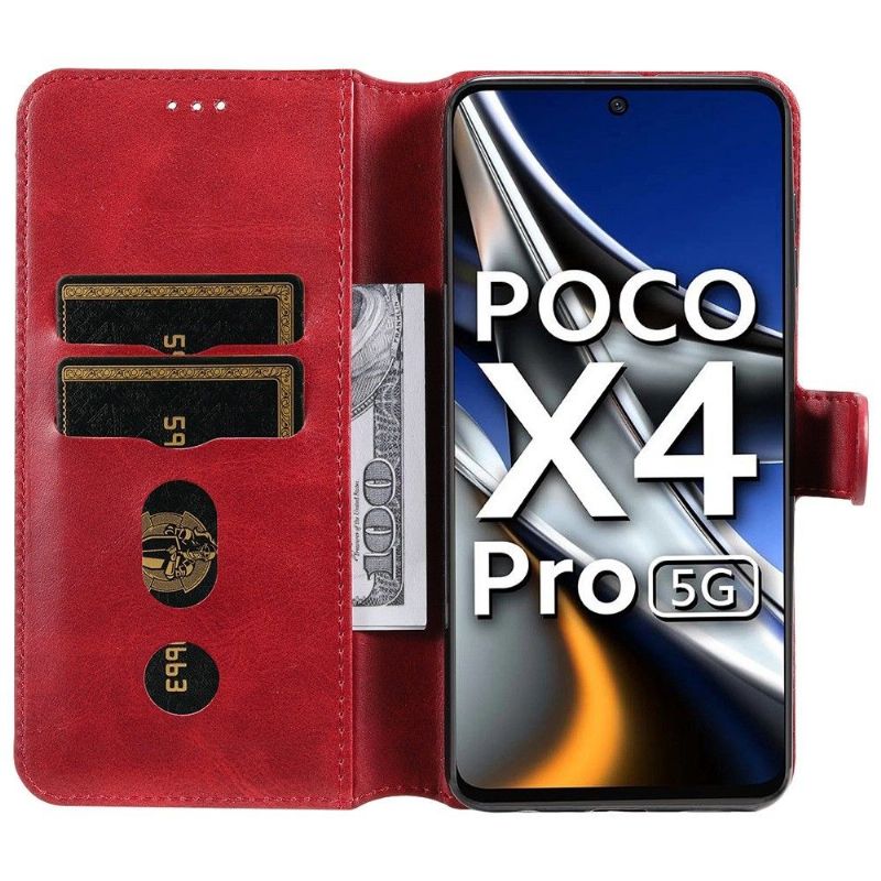 Læder Cover Poco X4 Pro 5G Enkay Lædereffekt
