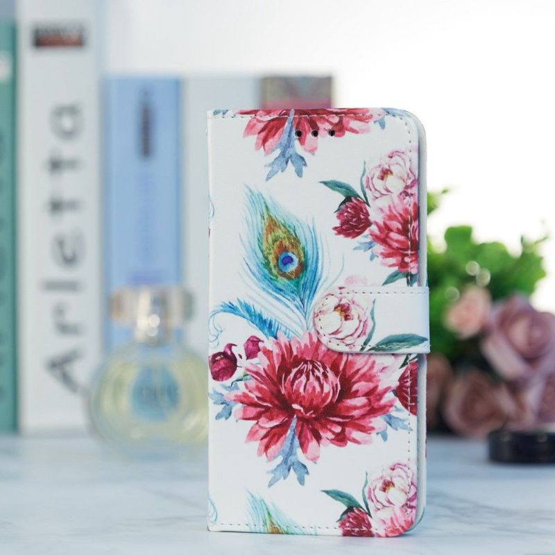 Læder Cover Poco X4 Pro 5G Påfugleblomst