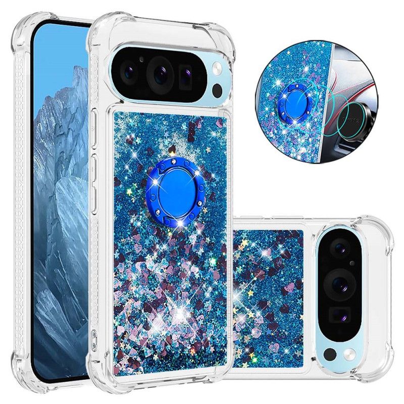 Cover Google Pixel 9 Telefon Etui Glitter Støttering