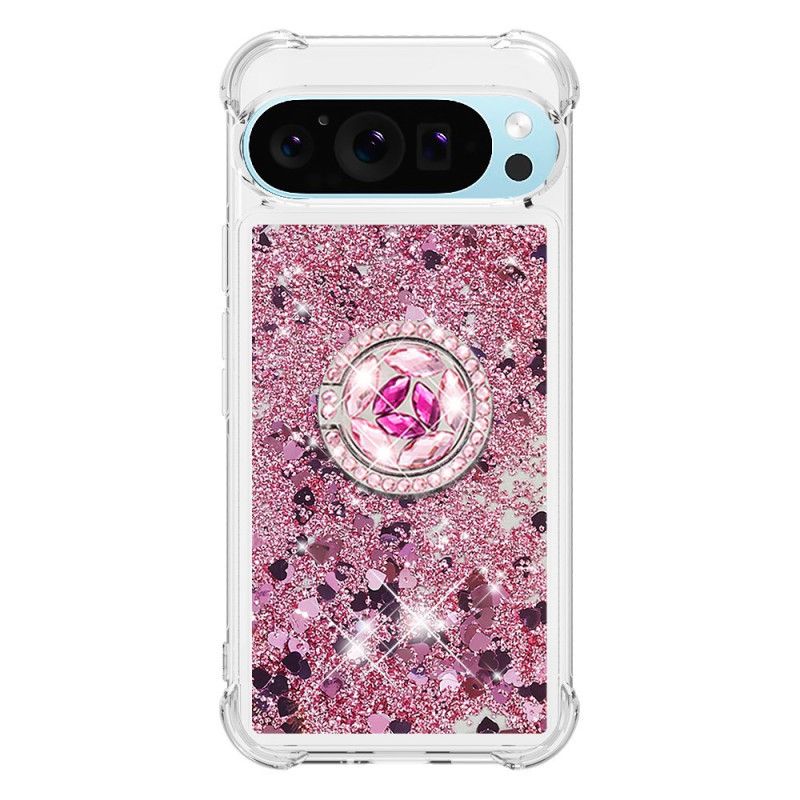 Cover Google Pixel 9 Telefon Etui Glitter Støttering