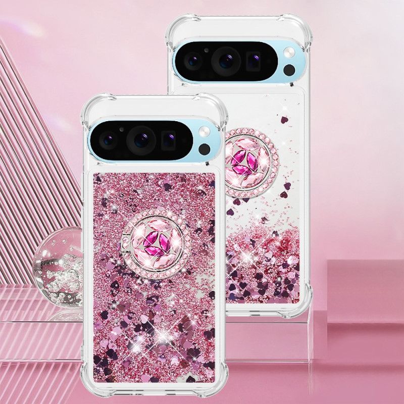 Cover Google Pixel 9 Telefon Etui Glitter Støttering