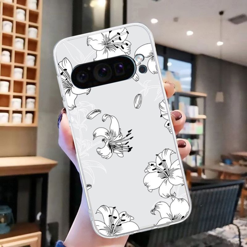 Cover Til Google Pixel 9 Hvide Blomster