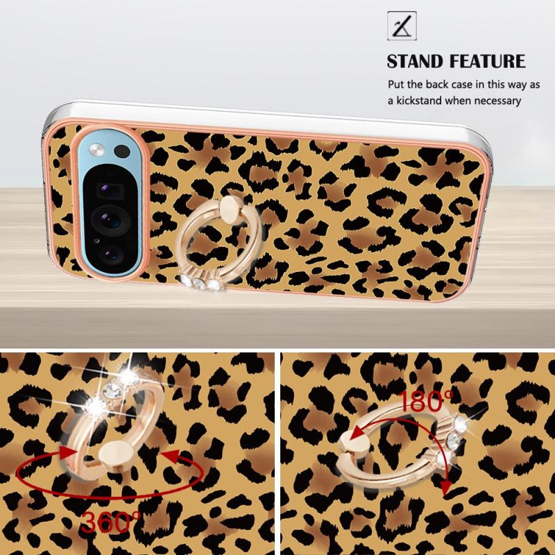 Cover Til Google Pixel 9 Leopardprint Ringholder