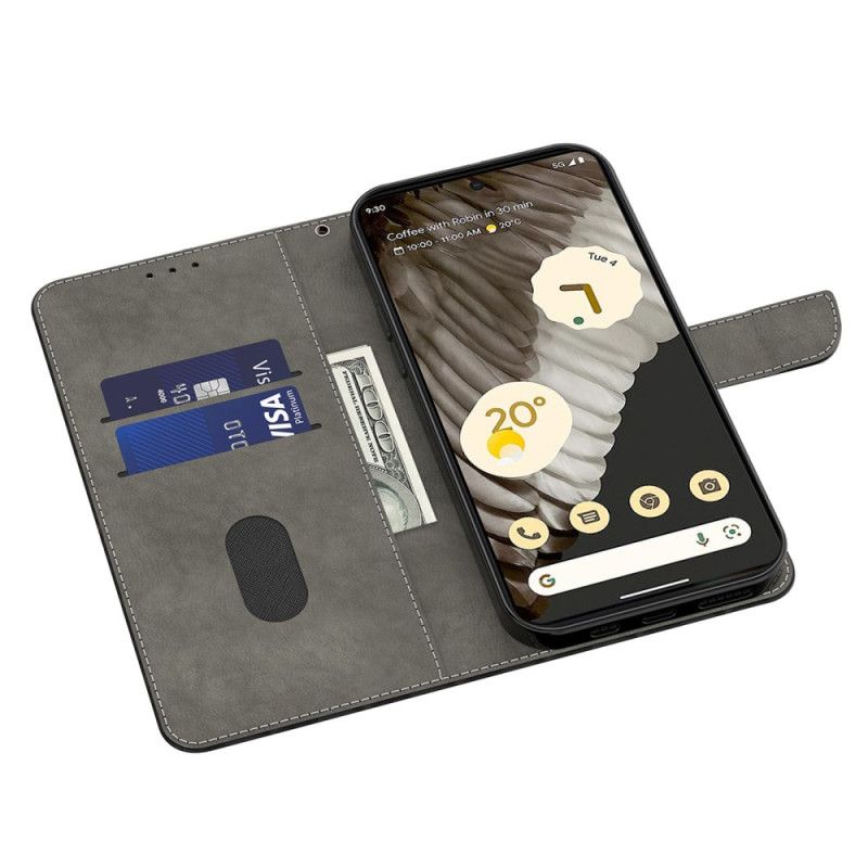 Læder Cover Google Pixel 9 Telefon Etui Blondehjerter