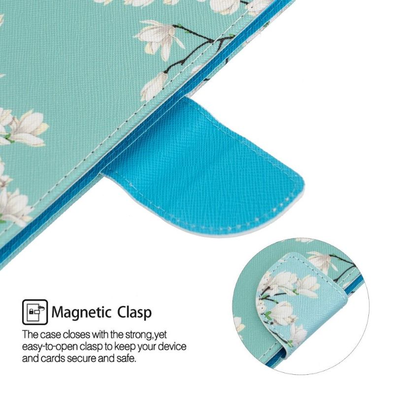 Etui Xiaomi Mi Note 10 / 10 Pro Hvide Blomster