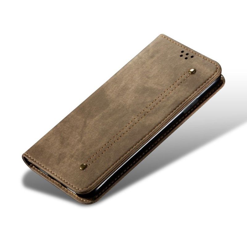 Flip Cover Xiaomi Mi Note 10 / 10 Pro Hemming Jeans I Imiteret Læder