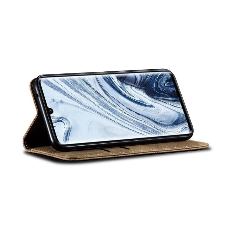 Flip Cover Xiaomi Mi Note 10 / 10 Pro Hemming Jeans I Imiteret Læder