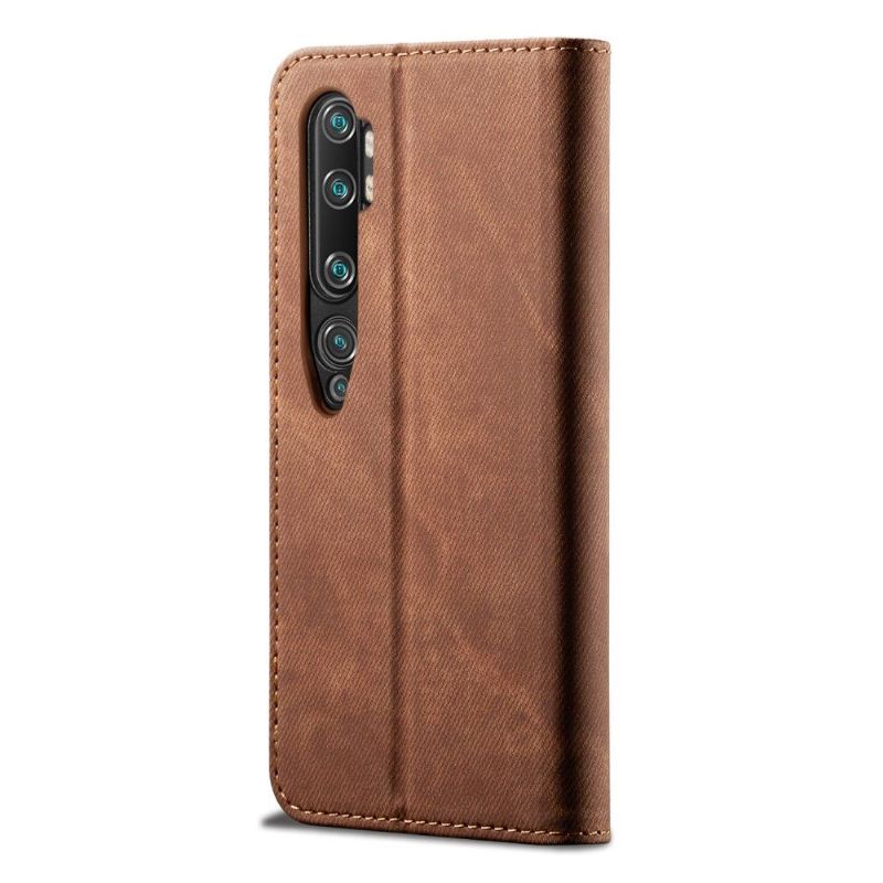 Flip Cover Xiaomi Mi Note 10 / 10 Pro Hemming Jeans I Imiteret Læder