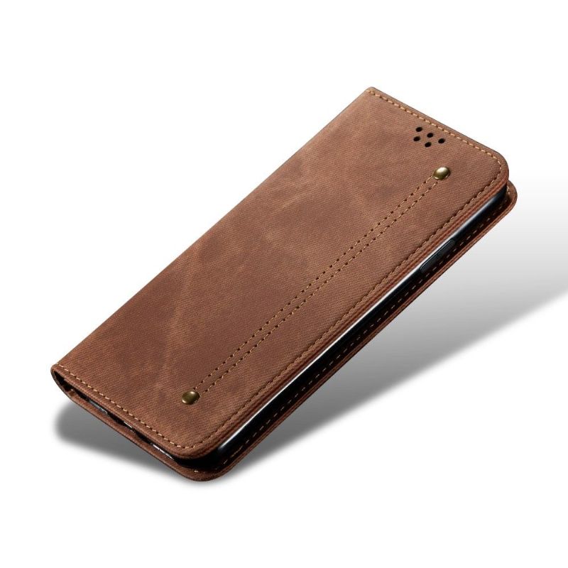 Flip Cover Xiaomi Mi Note 10 / 10 Pro Hemming Jeans I Imiteret Læder