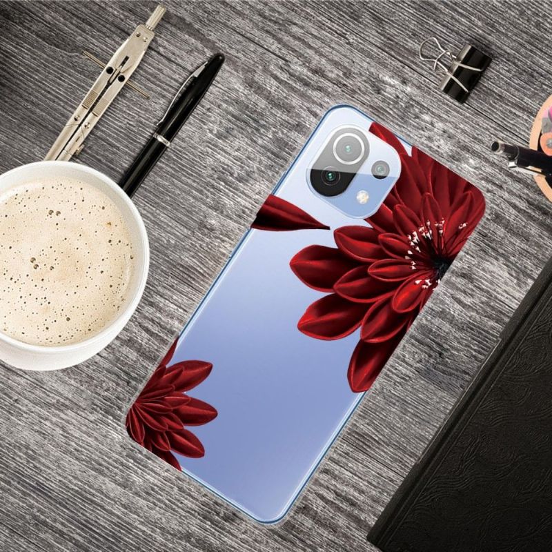 Mobilcover Xiaomi Mi 11 Rød Blomst