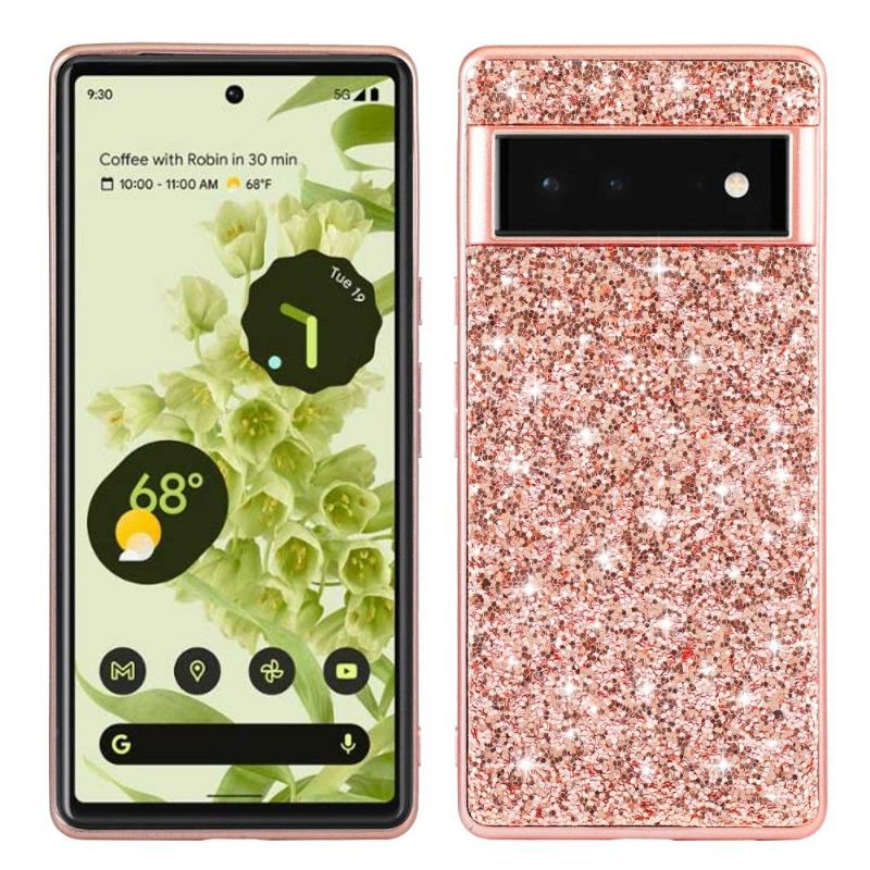 Cover Google Pixel 6 Hemming Glamourøse Pailletter