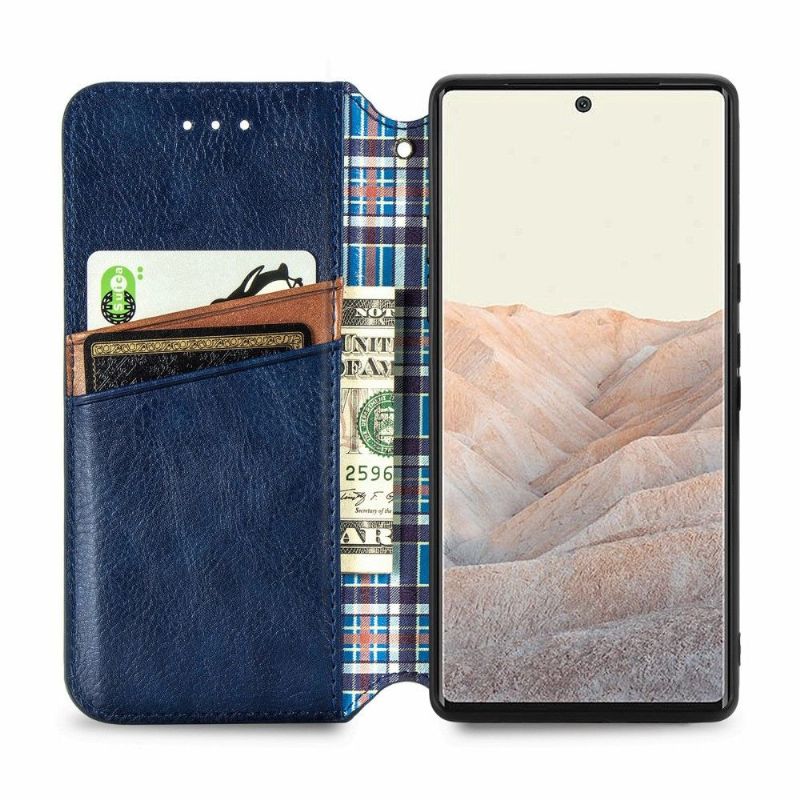 Flip Cover Google Pixel 6 Anti-fald Kub Design Kortholder