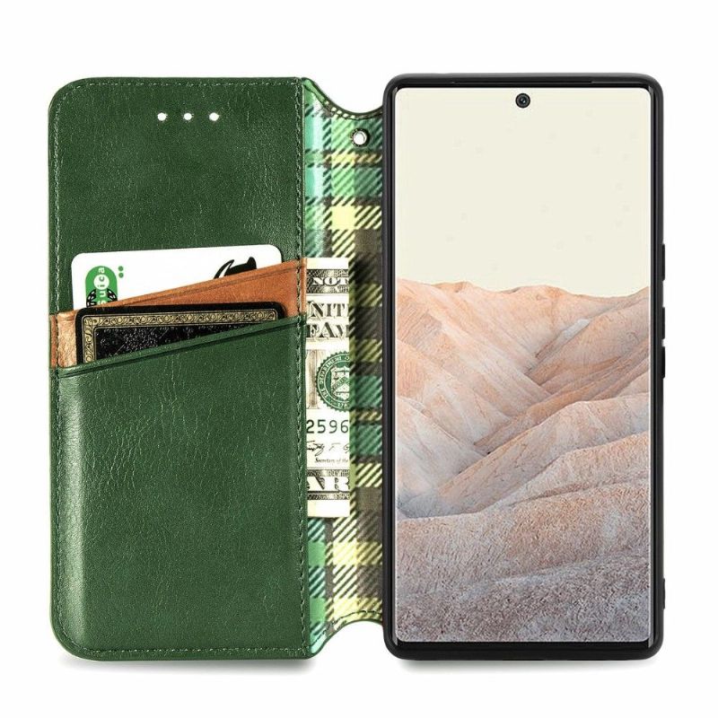 Flip Cover Google Pixel 6 Anti-fald Kub Design Kortholder