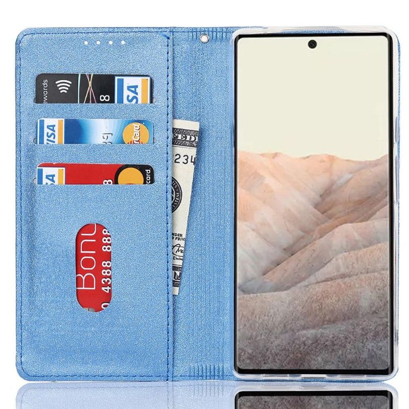 Flip Cover Google Pixel 6 Læder Cover Blue Moon Flap Kortholder