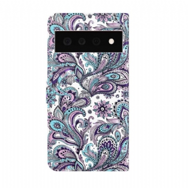 Flip Cover Google Pixel 6 Paisley Blomst