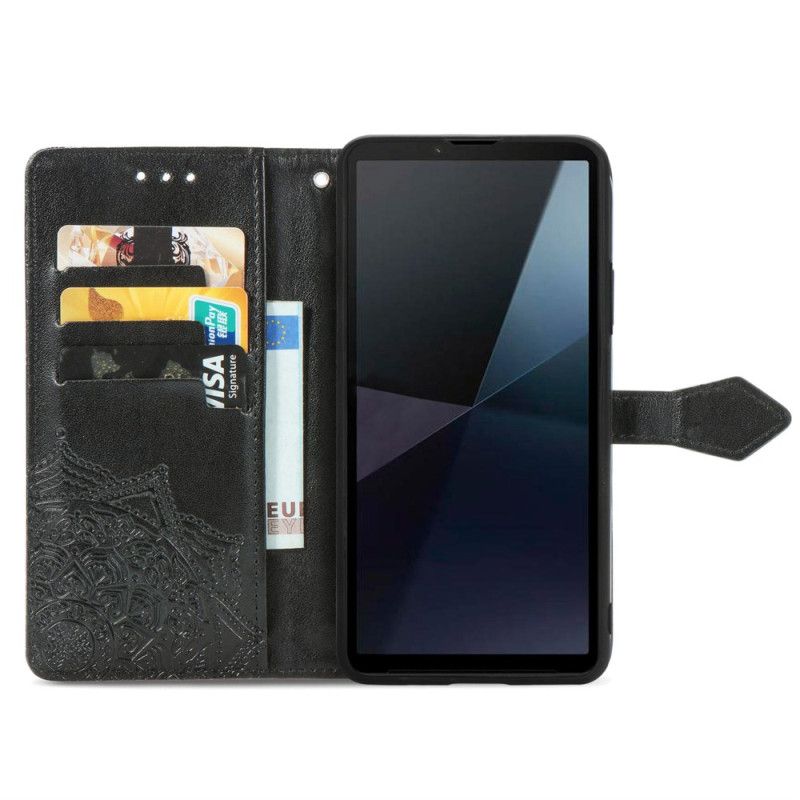 Flip Cover Sony Xperia 10 Vi Barok Mandala Med Rem