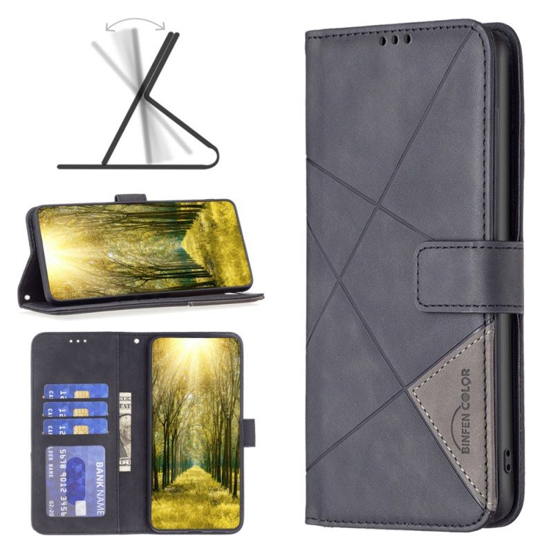 Læder Cover Sony Xperia 10 Vi Telefon Etui Binfen Farve Geometrisk Mønster