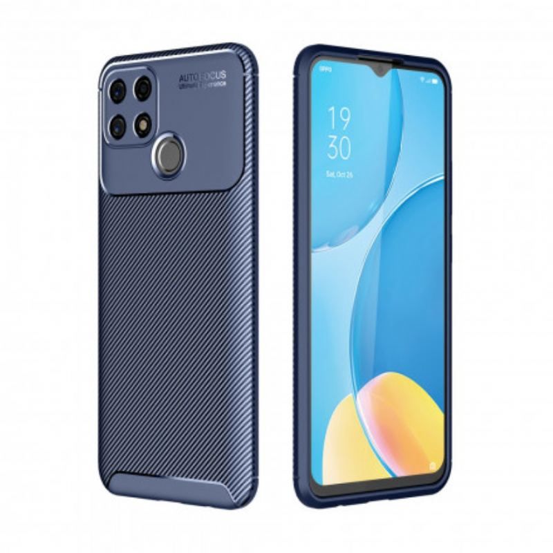 Cover Oppo A15 Fleksibel Kulfibertekstur