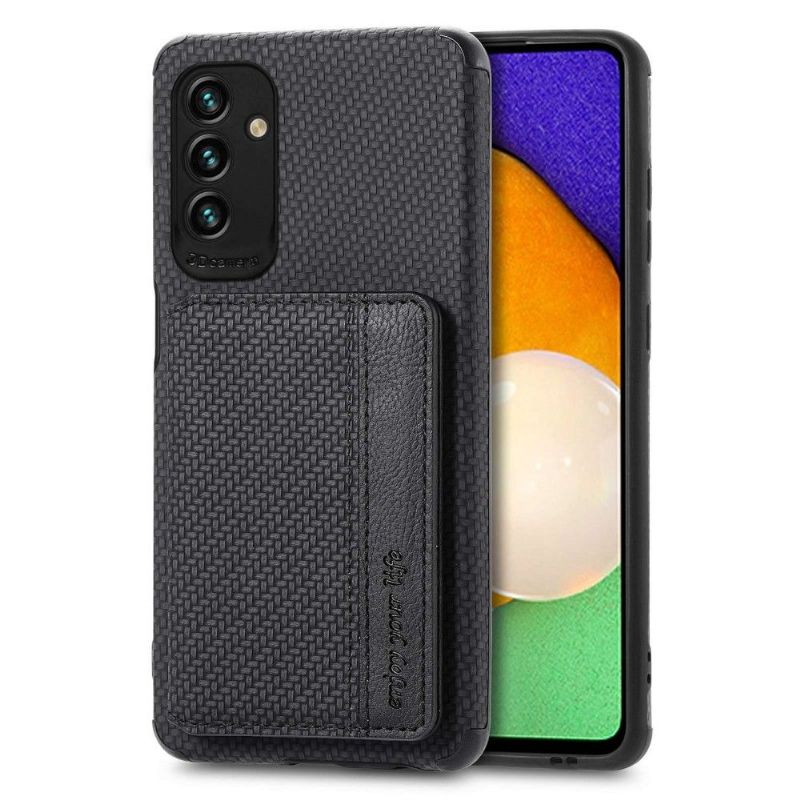 Cover Samsung Galaxy M23 5G Carbon Fiber Card Holder Support Funktion