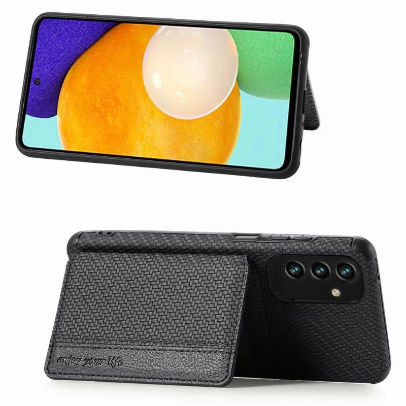 Cover Samsung Galaxy M23 5G Carbon Fiber Card Holder Support Funktion