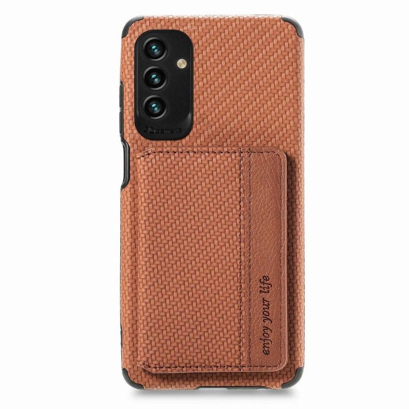 Cover Samsung Galaxy M23 5G Carbon Fiber Card Holder Support Funktion