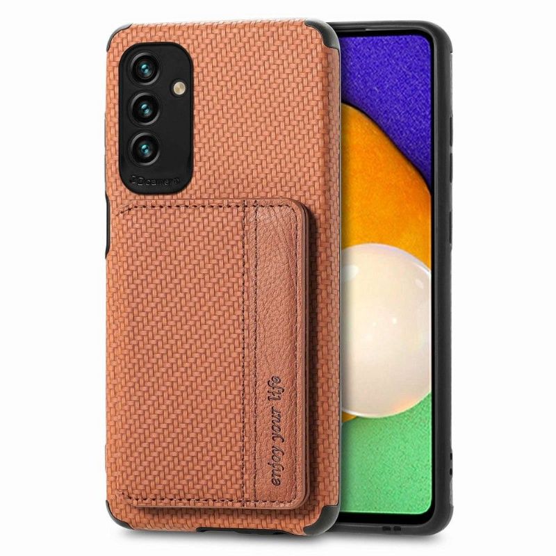 Cover Samsung Galaxy M23 5G Carbon Fiber Card Holder Support Funktion