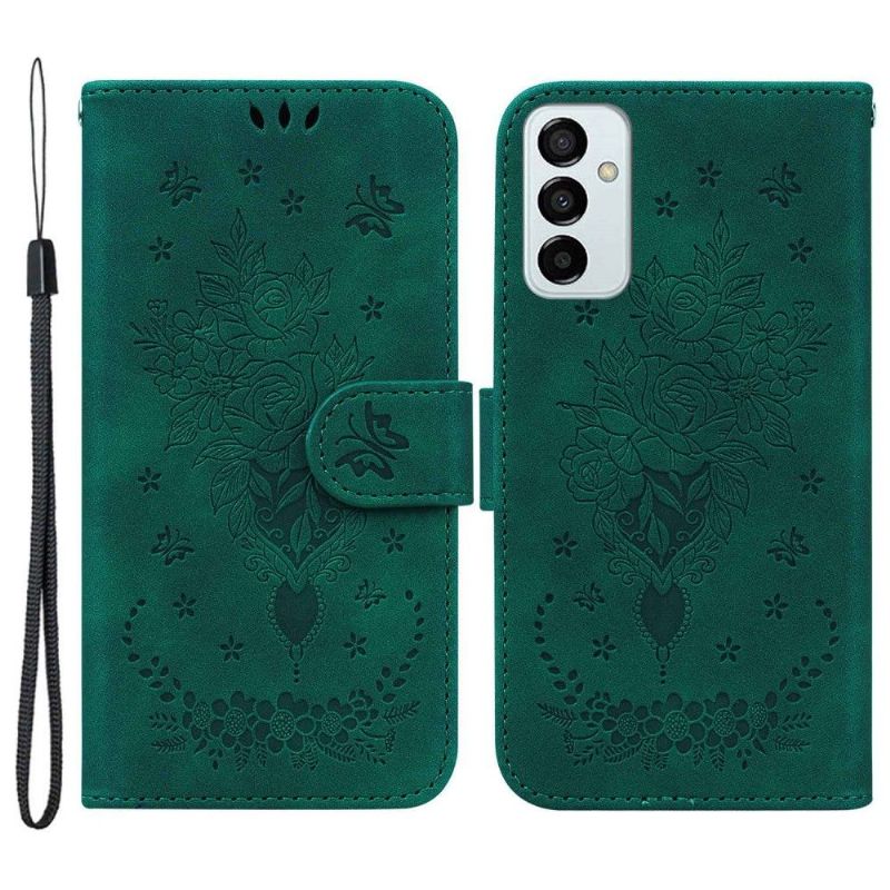 Flip Cover Samsung Galaxy M23 5G Blomsterillustration