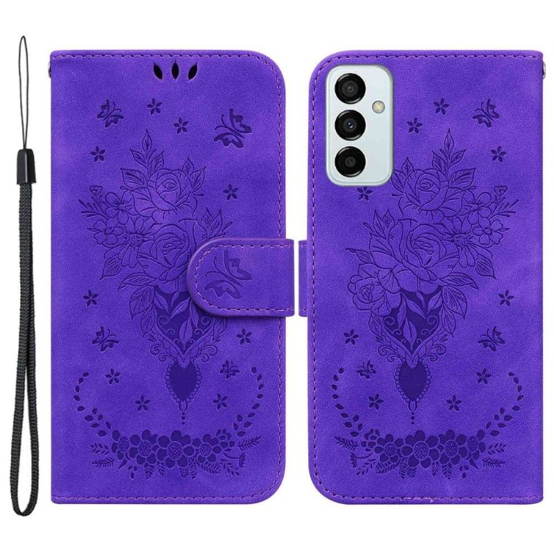 Flip Cover Samsung Galaxy M23 5G Blomsterillustration