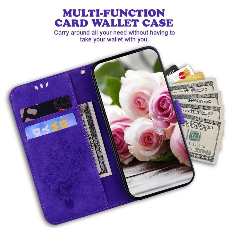 Flip Cover Samsung Galaxy M23 5G Blomsterillustration