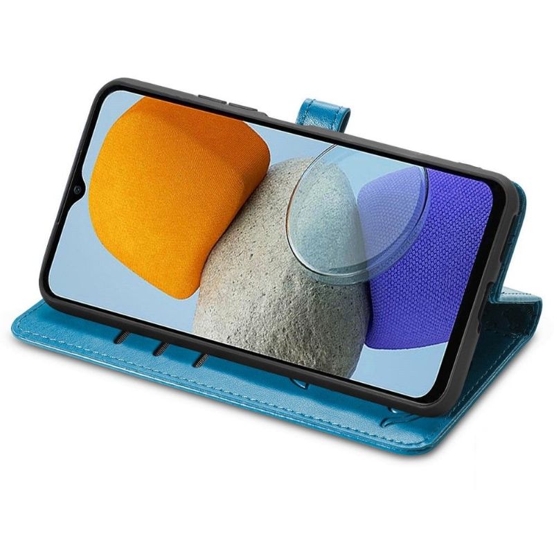 Flip Cover Samsung Galaxy M23 5G Prægede Dyrs Lædereffekt