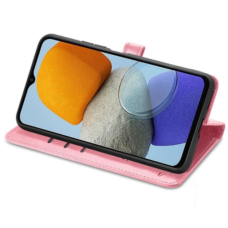 Flip Cover Samsung Galaxy M23 5G Prægede Dyrs Lædereffekt