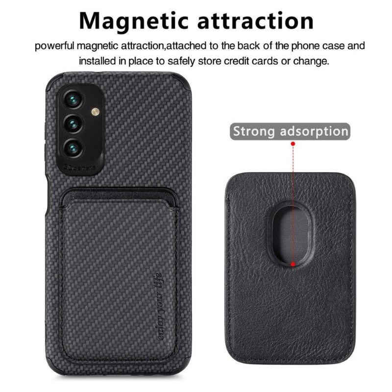 Mobilcover Samsung Galaxy M23 5G Carbon Fiber Magnetic Card Holder