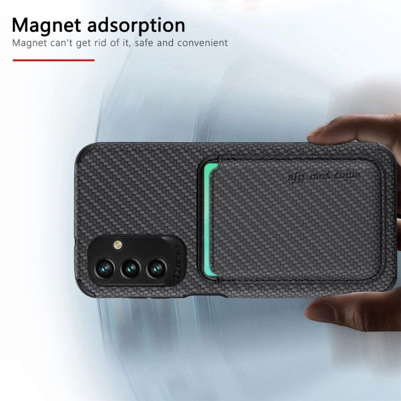 Mobilcover Samsung Galaxy M23 5G Carbon Fiber Magnetic Card Holder