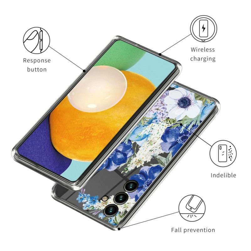 Cover Samsung Galaxy A15 Telefon Etui Blomster