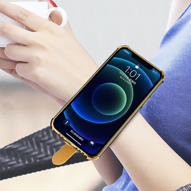 Cover Samsung Galaxy A15 Telefon Etui Krokodillestil Med Armbåndsstøtte