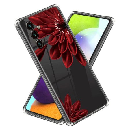 Cover Til Samsung Galaxy A15 Rød Blomst