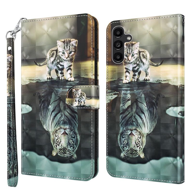 Flip Cover Samsung Galaxy A15 Kat Og Tiger