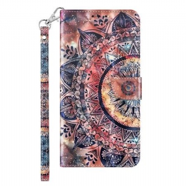 Flip Cover Til Samsung Galaxy A15 Farverig Mandala Med Rem