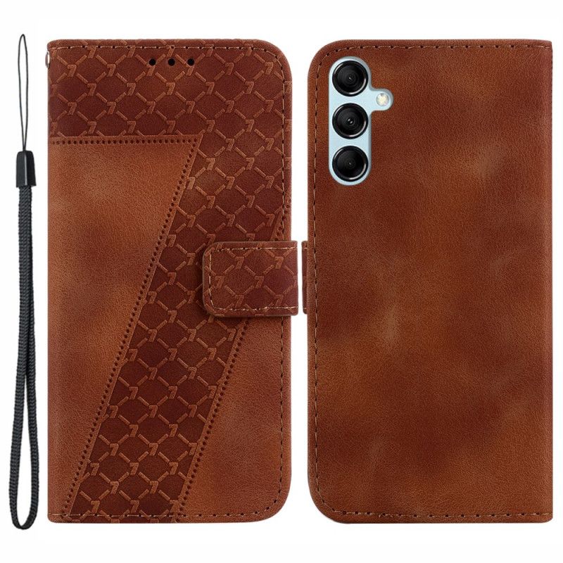 Læder Cover Samsung Galaxy A15 Telefon Etui Design 7 Med Rem