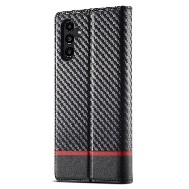 Læder Cover Samsung Galaxy A15 Telefon Etui Kulfiber Lc.imeeke