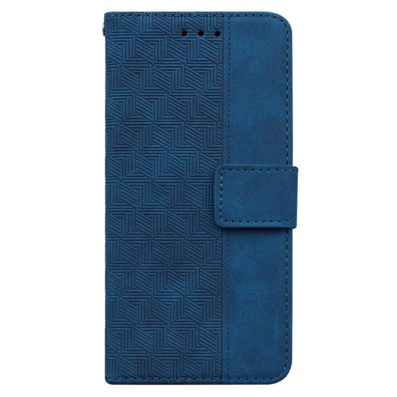 Læder Cover Samsung Galaxy A15 Vævet Remmønster