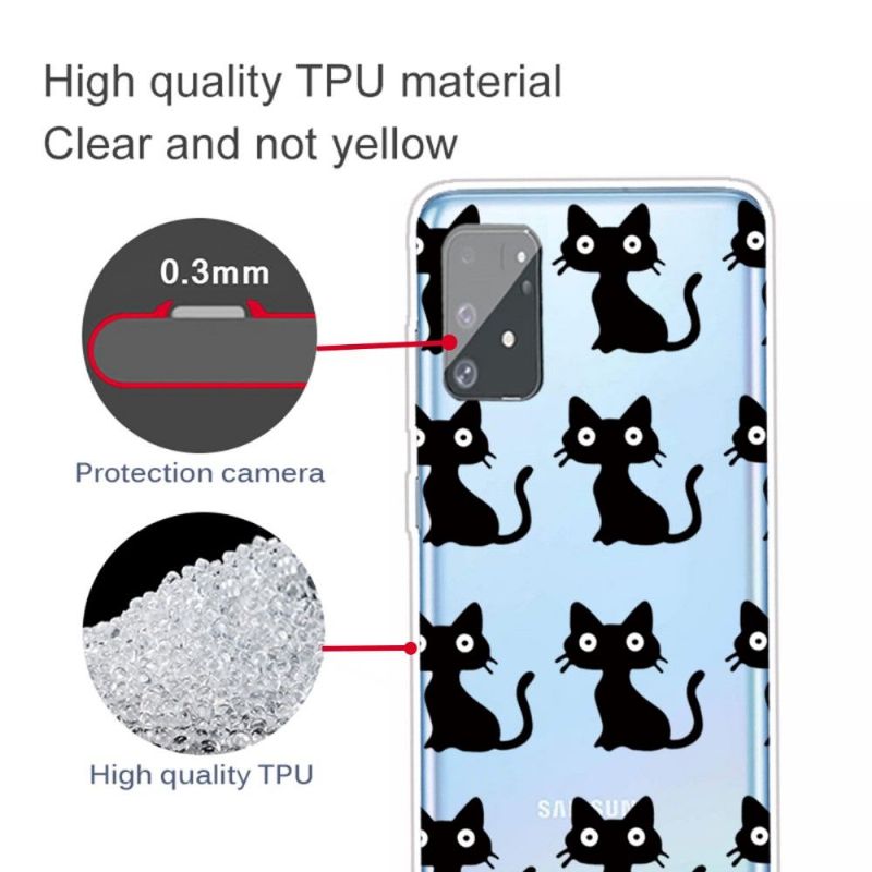 Cover Samsung Galaxy S10 Lite Gennemsigtige Sorte Katte